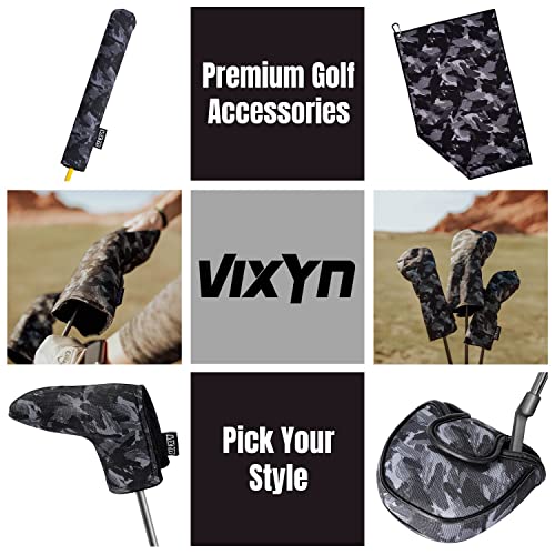 VIXYN 3 Pack Golf Club Head Covers (Black)