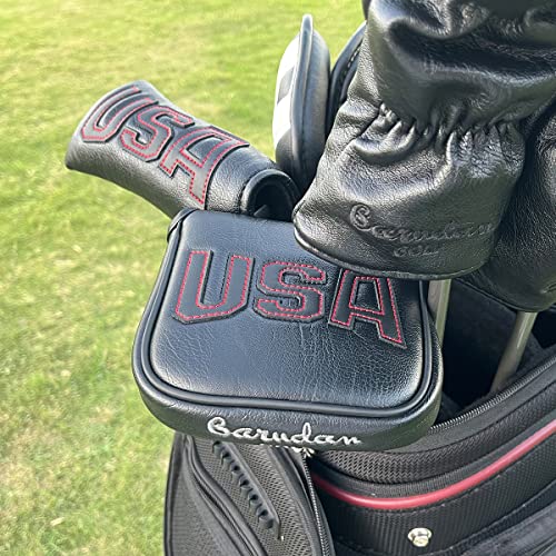 Barudan Golf Black Blade Putter Headcovers with USA Flag