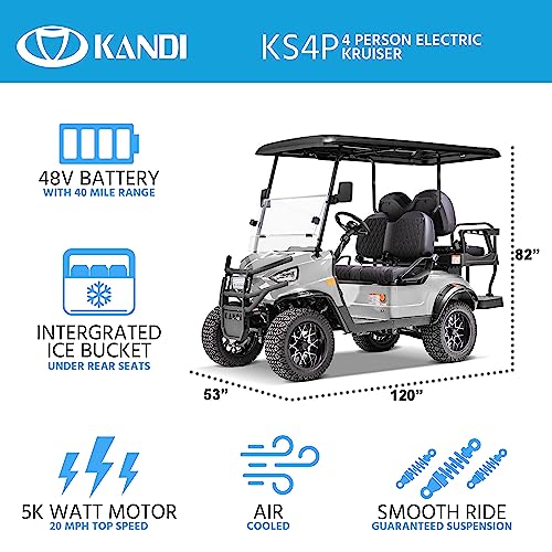 Kandi America 4 Passenger Electric Golf Cruiser - Black