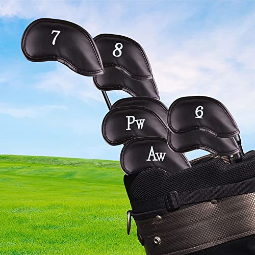 Premium Magnetic Leather Iron & Wedge Club Head Covers