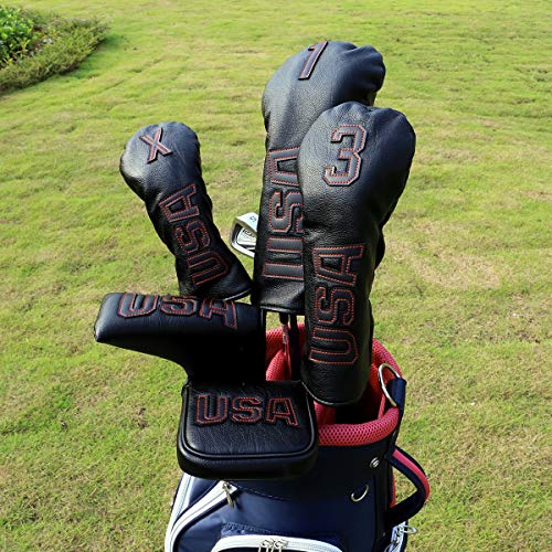 Barudan Golf Black Blade Putter Headcovers with USA Flag