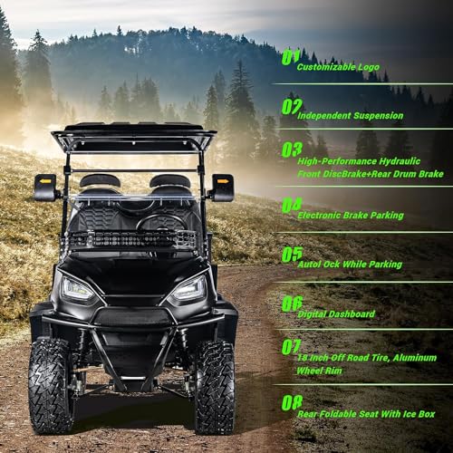 Maoifaec Electric Golf Cart with 48V Motor & Off-Road Tires