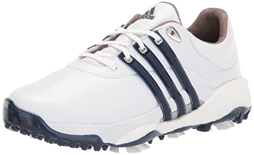 adidas Tour360 22 Golf Shoes, White/Silver/Blue, Size 10.5