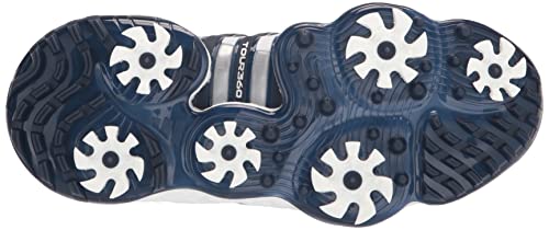 adidas Tour360 22 Golf Shoes, White/Silver/Blue, Size 10.5