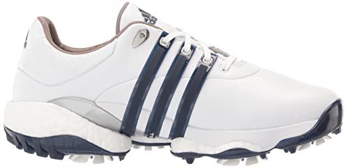 adidas Tour360 22 Golf Shoes, White/Silver/Blue, Size 10.5
