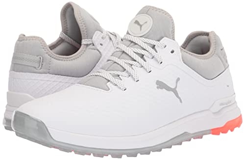 Puma Men's Proadapt Alphacat Golf Shoe, White/High-Rise