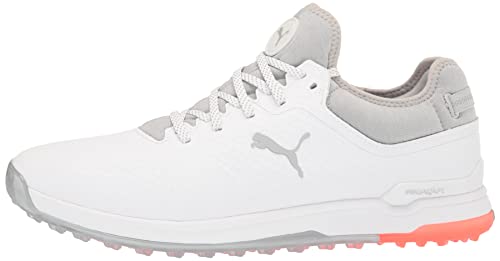 Puma Men's Proadapt Alphacat Golf Shoe, White/High-Rise