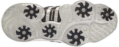 adidas Tour360 22 Golf Shoes, White/Black/Silver, Men's 10.5