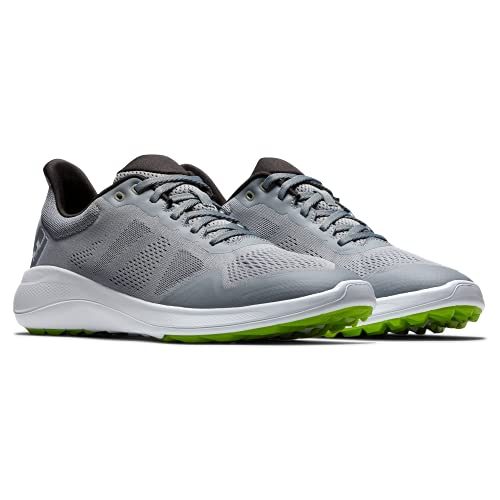 Men's Grey/White/Lime FJ Flex Golf Shoe, Size 10