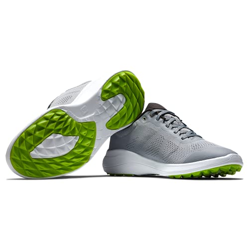 Men's Grey/White/Lime FJ Flex Golf Shoe, Size 10