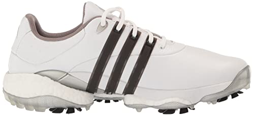 adidas Tour360 22 Golf Shoes, White/Black/Silver, Men's 10.5