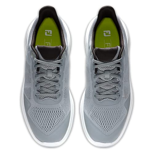Men's Grey/White/Lime FJ Flex Golf Shoe, Size 10