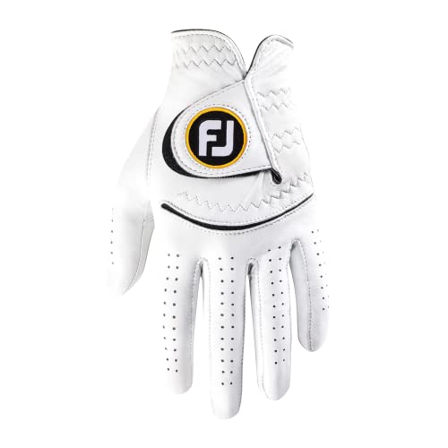 FootJoy Men's White StaSof Golf Glove, Medium/Large