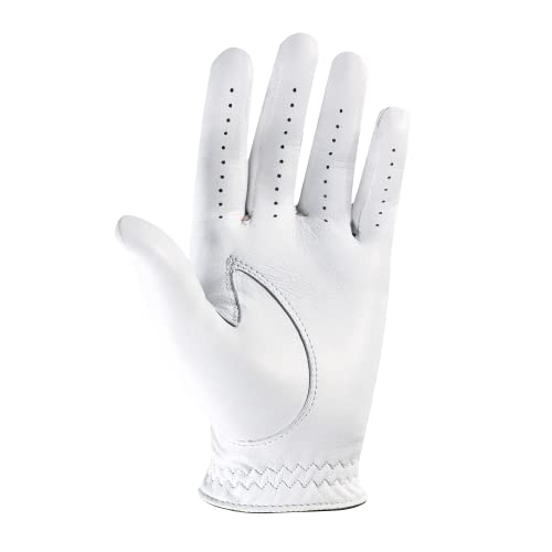 FootJoy Men's White StaSof Golf Glove, Medium/Large
