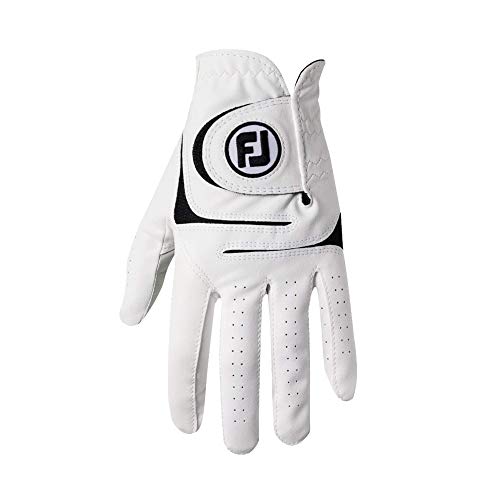 FootJoy Men's WeatherSof Golf Glove, White, Size Large