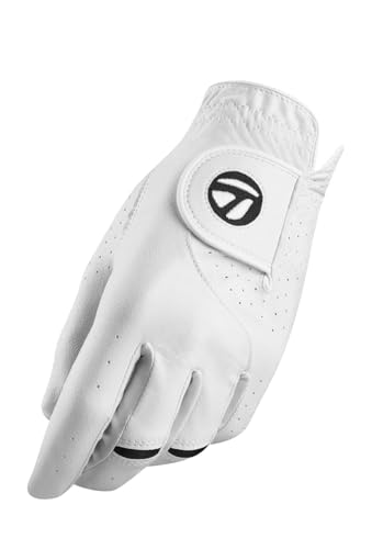 TaylorMade Stratus Tech Golf Glove - White, Left Hand-Large