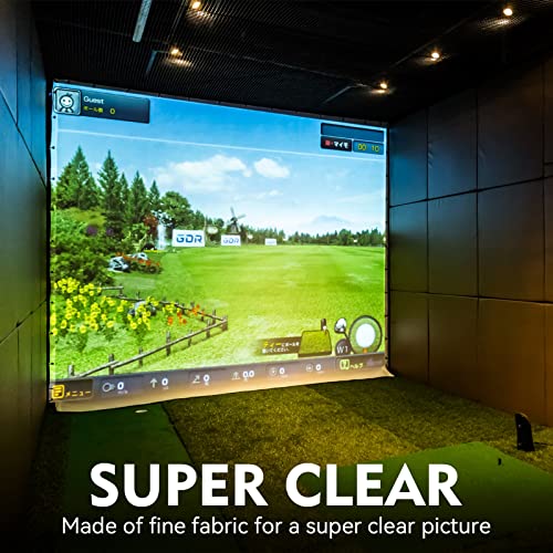 AIKEEC Indoor Golf Simulator Screen with 14 Grommet Holes