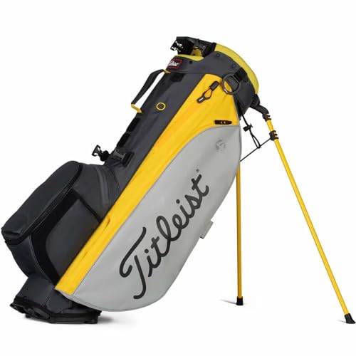 Titleist Players 4 Plus Stand Bag 2021 - Charcoal/Gray/Canary