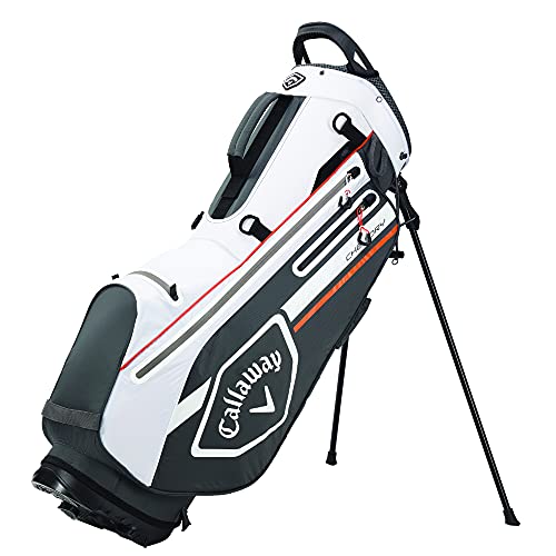 2021 Callaway Chev Dry Stand Bag, Charcoal/White/Orange, Unisex