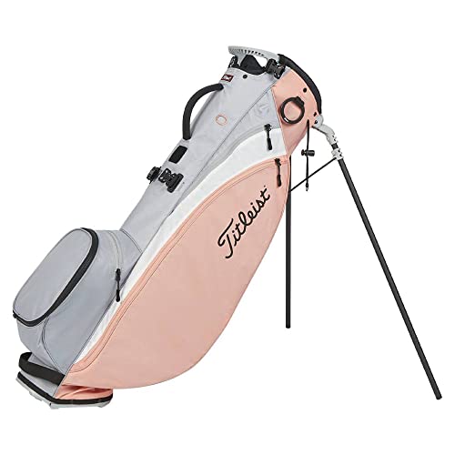 Titleist Players 4 Carbon Stand Bag - Peach/Gray/White