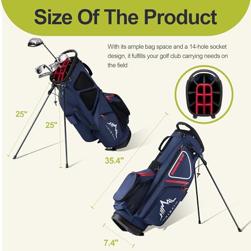 14 Way Golf Stand Bag for Men, Lightweight & Spacious