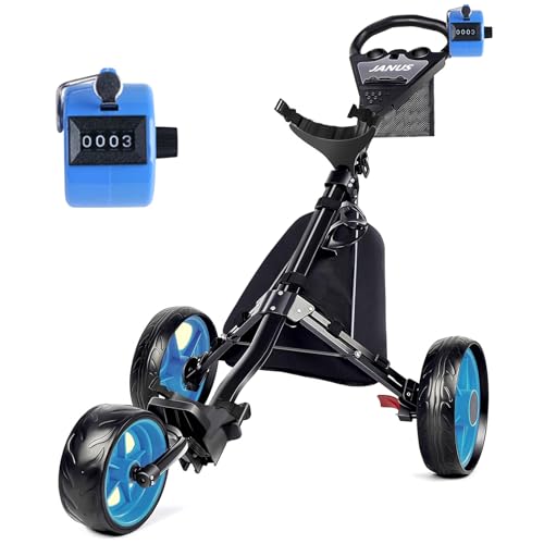 Foldable JANUS Golf Cart with Clicker Counter & Ice Bag