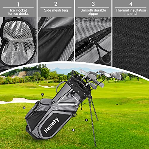 Henoty Ergonomic Golf Stand Bag with 14 Dividers