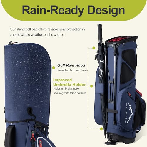 14 Way Golf Stand Bag for Men, Lightweight & Spacious
