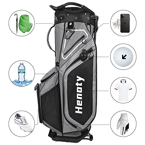 Henoty Ergonomic Golf Stand Bag with 14 Dividers