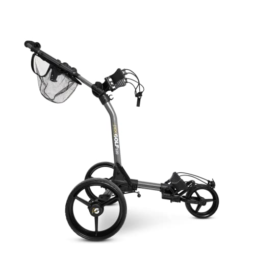 Pro Golf S20 3-Wheel Push Cart with Accessories
