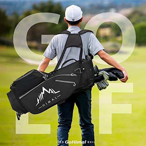 GoHimal Lightweight 14-Way Golf Stand Bag, Black