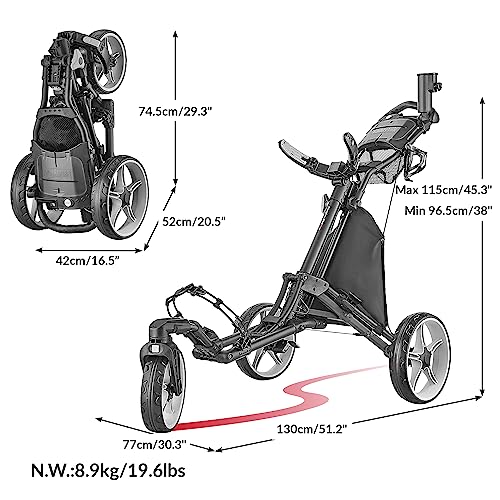 CaddyTek CaddyLite ONE - Swivel, Version 8 (Dark Grey/Black)
