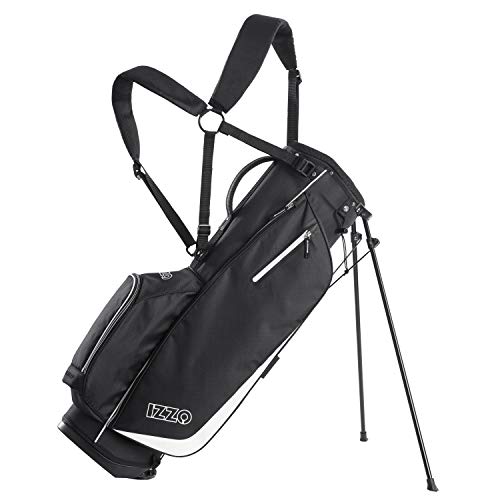 IZZO Ultra Lite Stand Bag - Black/White, Lightweight