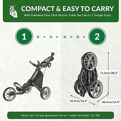 CaddyTek CaddyLite EZ V8 3 Wheel Golf Push Cart