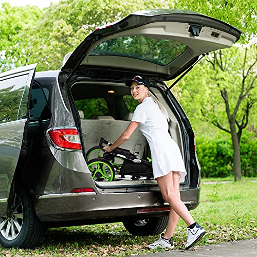 Tangkula Golf Push-Pull Cart with Seat & Storage