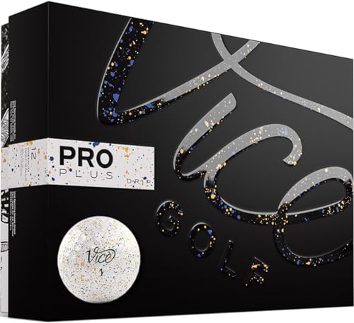 Limited Edition Vice Pro Plus Golf Balls (Drip Navy Orange)