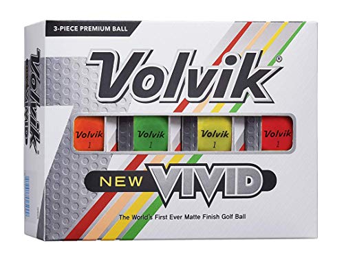 Volvik Vivid Premium Matte Finish Golf Balls - 12-Pack