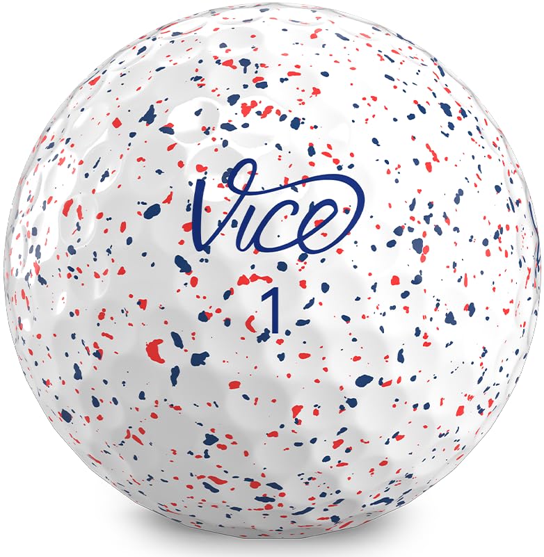 VICE Pro Drip Red/Blue Golf Balls