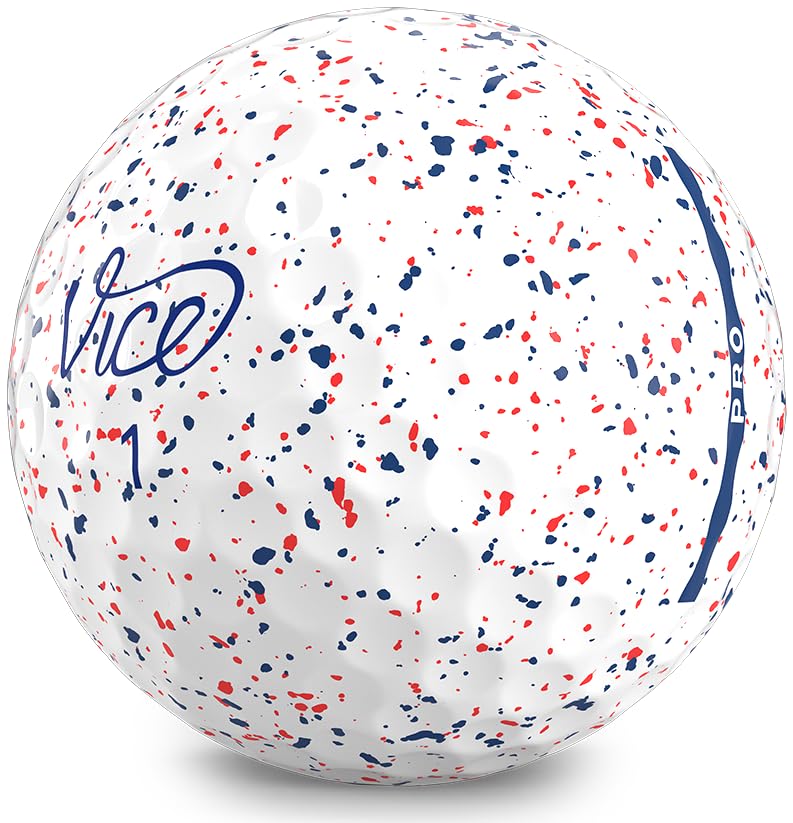 VICE Pro Drip Red/Blue Golf Balls