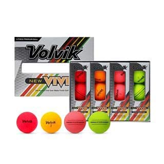 Volvik Vivid Premium Matte Finish Golf Balls - 12-Pack