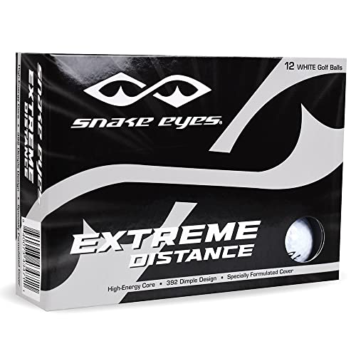 Snake Eyes white golf balls for extreme distance