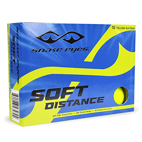 Snake Eyes Yellow Soft Distance Golf Balls