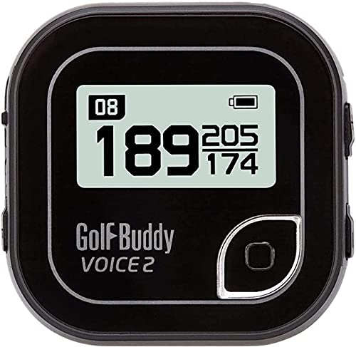 GOLFBUDDY Voice 2S+ Talking GPS Rangefinder (Black) - 40,000 Courses