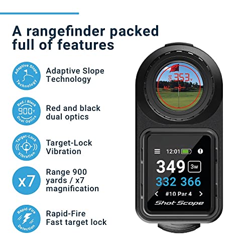Shot Scope PRO LX+ Laser Rangefinder with Shot Tracking (Blue)