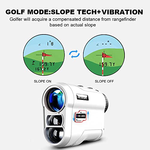 REVASRI Golf Rangefinder: Slope, Pin Lock, 1000YDS Range