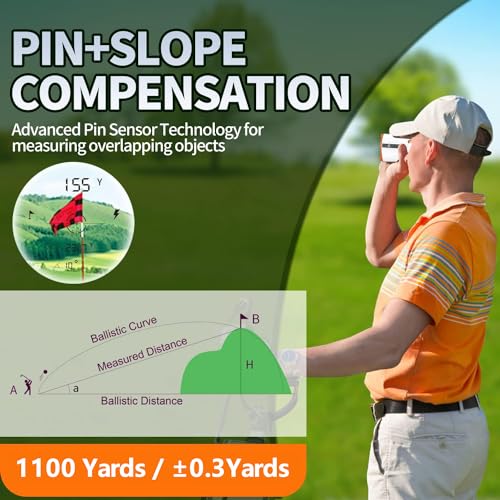 CALPOWER Golf Rangefinder with Slope - Magnet Technology