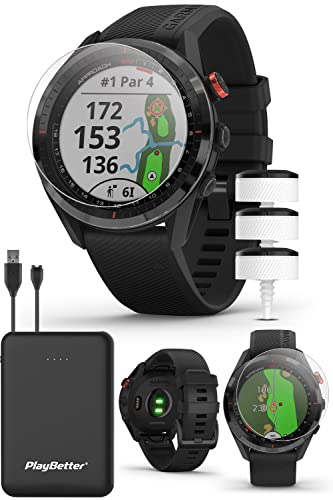 Garmin Approach S62 Premium Golf GPS Watch Bundle
