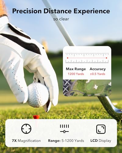 REDTIGER Golf Rangefinder with Slope, 7X Magnification