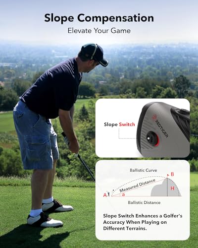 REDTIGER Golf Rangefinder with Slope, 7X Magnification