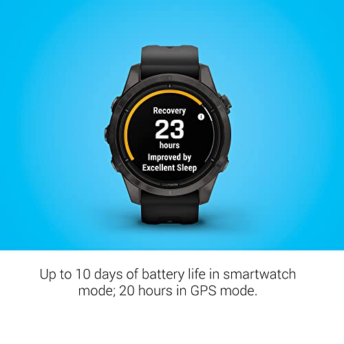 Garmin Epix Pro 42mm Sapphire Golf Smartwatch, Black